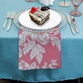 thumbnail image 4 of WERPE Flowers Floral Print Romantic Polyester Party Dinner Decoration Washable Napkins Gift 4 PCS, 4 of 7