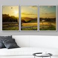 thumbnail image 3 of wall26 - 3 Piece Framed Canvas Wall Art - Art Rural Landscape. Field and Grass - Modern Home Art Stretched and Framed Ready to Hang - 24"x36"x3 White, 3 of 5