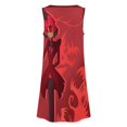 thumbnail image 5 of Alastor Hazbin Hotel Animation Sleeveless Dress For Womens Summer Novelty Sundress Soft Casual Knee Length Loose Tank Dress, 5 of 7
