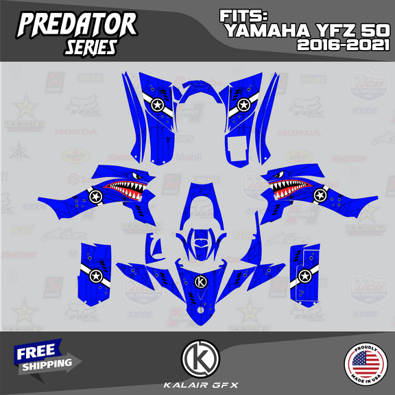 Kalair GFX Graphics Kit for Yamaha ATV YFZ 50 (All Years) Predator Series