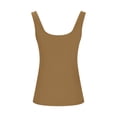 thumbnail image 4 of UPPADA Tank Top for Women Solid Color Round Neck Tanks Sleeveless Causal Cute Shirts Hawaiian Beach Tunic Holiday Sports Workout Running Tees,Tank Top for Women Casual Cropped Tanks Brown,L, 4 of 6