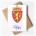 thumbnail image 1 of norway eu national emblem Welcome Back Greeting Cards Envelopes Blank, 1 of 3