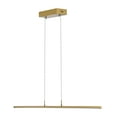 thumbnail image 4 of JONATHAN Y Conley 39.5" Dimmable Adjustable Integrated LED Metal Linear Pendant, Brass Gold, 4 of 12