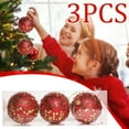 thumbnail image 6 of AYktou 3 Pcs Christmas Balls Ornaments Set, Glitter Star Pearl Attachment Christmas Ball Ornaments Christmas Tree Hanging Ornaments for Festivals Birthdays Weddings Tree Decorations, 6 of 8