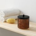 thumbnail image 3 of Set dispensador con soporte Qtip de vidrio KMWares Brown 570 ml, paquete de 2, 3 of 6