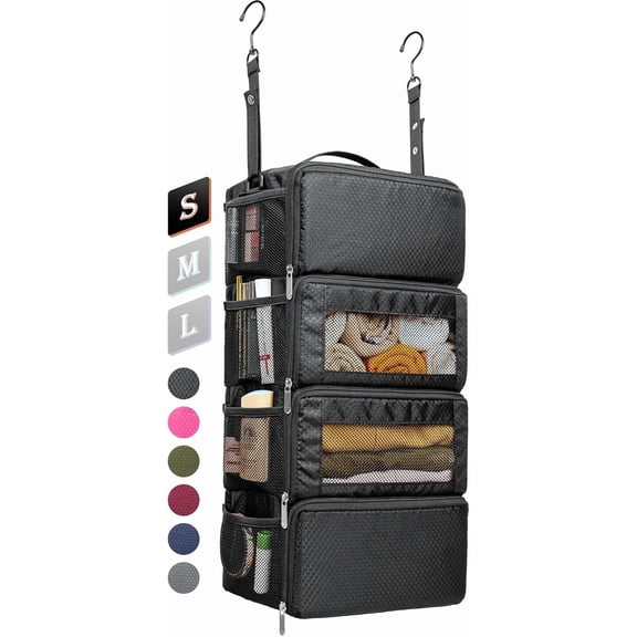 Suitcase OrgMakeFit, Hanging Travel Luggage OrgMakeFit Shelves Carry On Bag