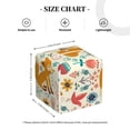 thumbnail image 4 of Sikiie Whimsical Fox Floral Garden Leather Tissue Box Cover Square, tissue box holder - 5.2”x5.2”x5.2”, 4 of 7