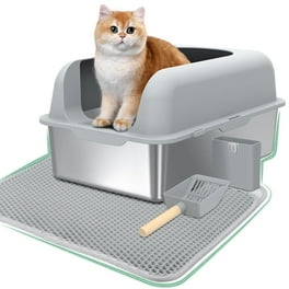 Extra Large Covered Cat Litter Box Top Entry Design with Slide
