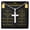 Mahogany Style Luxury Box (w/LED), variant on Ten Commandments Cross Card Necklace w Stainless Steel Pendant