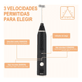 thumbnail image 3 of Batidores Electrico Leche De Café BLOOSOM 3 Velocidades Negro, 3 of 5