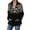 Dark Gray, variant on Hoodies Leopard Print Sweater Women's Stitching 1/4 Zipper Collar Top Double Fleece Warm Jacket With Pockets