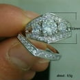 thumbnail image 3 of K-KED 925 Sterling Silver Rings Shiny Crystal Ring Women Wedding Delicate Jewelry Size 6-10-6, 3 of 6
