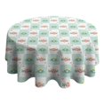 thumbnail image 4 of Floral Round Tablecloth 70x70in(178x178cm) – Waterproof Polyester Table Cover with Full Print Design, Wrinkle Resistant & Washable for Kitchen Dining Party Decor,Thanksgiving,Christmas, Spring,Flower, 4 of 6