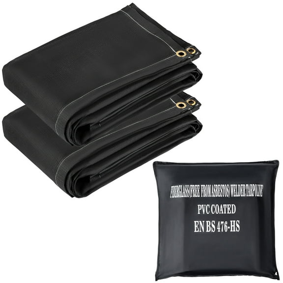 BENTISM Emergency Fire Blankets Fiberglass Welding Blanket 2 Pack Fire Blankets
