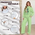 thumbnail image 6 of Xixirimido Skull Shamrock Green Print Lounge Sets for Women Sweatsuits for Fall Winter 2 Piece Outfits Long Sleeve Sweatshirt Wide Leg Sweatpants Tracksuit Matching Set for St. Patrick's Day, Medium, 6 of 7