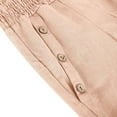 thumbnail image 5 of FAVIPT Womens Linen Pants with Pockets Linen Pants Women Summer 2024 Casual Drawstring Elastic Waist Cotton Long Wide Leg Pant Lounge Trousers with Pockets Pink,M, 5 of 8