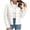 White, variant on BXJX Womens Puffer Jackets, Stand up Collar Long Sleeve Lightweight Full Zip Winter Outerwear with Pockets Wine Size S-2XL