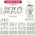 thumbnail image 2 of 1Set 14 Sheets UV DTF Cup Wraps Sticker Letter A~Z UV DTF Cup Wrap for 16OZ Glass Black Letter Stickers Alphabet Transfer Stickers on UV DTF Transfer Decals for DIY Glass Cups Wood Crafts, 2 of 7
