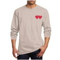 thumbnail image 4 of SDNall Men‘s Long Sleeve T-Shirt, Valentine‘s Day Print Round Neck Casual Top, Gift for Him, 4 of 5