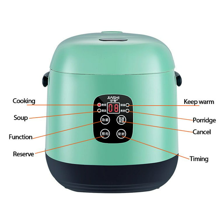 Cucina Green 4 Cups Instant Mini Electric Rice Cooker - Stainless Steel Mini