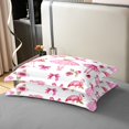 thumbnail image 3 of Erosebridal Ballet 100% Cotton Bedding Set,Flamingo Bowknot Duvet Cover Queen Teens Adult,Ballet Shoes Bed Set,Oil Painting Rose Quilt Cover with 2 Pillow Shams for Bedroom(No Comforter), 3 of 5