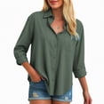 thumbnail image 4 of Godom Shirts for Women Oversized Long Sleeve Button Down Shirts Blouses Tops with Pocket, 4 of 7