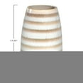 thumbnail image 2 of Creative Co-Op Brown & Cream Striped Stoneware Vase & Reactive Glaze Finish (Each one will vary), 2 of 5