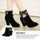 thumbnail image 5 of EeaseMX 1 par de delicadas botas de tacón para otoño e invierno para mujer, botines cortos para boda, 5 of 8
