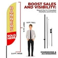 thumbnail image 3 of Banners Sold Here Sign feather flag Pole Mount for Outdoor by Mavis Print | 15 FEET Long Polyester Outdoor Banner Flag Pole Kit for Easy Hang | HD Print Swooper Flag Pole Stand for Business Advert, 3 of 7
