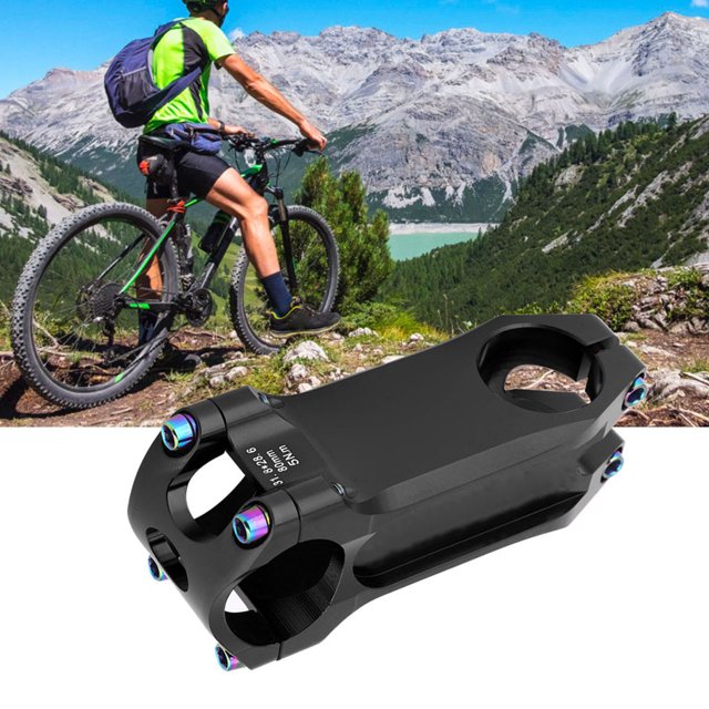 Vástago De Manillar De Bicicleta Antideslizante De 0 Grados, Vástago De Bicicleta, Para Bicicleta De Montaña, Manillar De 31,8mm De Diámetro, Bicicleta De Carretera, Horquilla YLSHRF Negro
