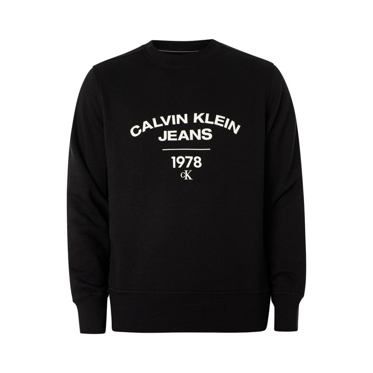 Calvin Klein Varsity Curve Logo T-shirt in Black for Men