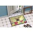 thumbnail image 2 of Easter Eggs French Bulldog Cream Door Mat, 2 of 2