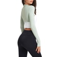 thumbnail image 4 of Blotona Women Long Sleeve Shrugs Cropped Open Front Bolero Shrug Crop Top Cardigan Sun Protection Shawl Arm Sleeve for Exercise Sport Gym, 4 of 5