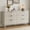 White Oak, variant on Aufeile Dresser for Bedroom, 53" 6 Drawer Dresser & Chest of Drawers with Fluted Design, Wood Dresser for Adults, Long Bedroom Dresser & Storage Organizer, Walnut