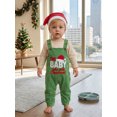 thumbnail image 4 of Cjfdfy Newborn Baby Boy Girl Christmas Outfit The Baby Who Stole Christmas Print Long Sleeve Romper Jumpsuit And Hat 3 Pcs Set Infant Cute First Christmas Fall Winter Outfit, 4 of 7