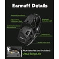 thumbnail image 6 of ZOHAN 035 Bluetooth 5.4 Shooting Ear Protection Earmuff, Active Noise Canceling, Hearing Protection with Sound Amplification-Black, 6 of 7