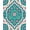 Teal, Pattern 2, variant on ODIKA 4'x6' Machine Washable Non-Slip Area Rug, Desert Medallion with Spiraling Botanical Accents High Traffic Rug, Beige, 448172