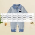 thumbnail image 3 of Gerichy Newborn Baby Girl Boy Winter Clothes Long Sleeve Lapel Jumpsuit Collar Striped Romper Playsuit Infant Baby Boys Fall Outfit 0-18 Months, 3 of 6