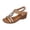 Rose Gold, variant on XFeng Bohemian Wedge Sandals for Women Colorful Rhinestone T-Strap Platform Shoes Anti- Elastic Ankle Strap Summer Daily Fashion Sandals