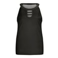 thumbnail image 1 of Adult Fashion Woman O-Neck Sleeveless Tops T-Shirt Straples Solid Loose Short, 1 of 5