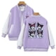 thumbnail image 5 of Sanrio Anime Kuromi ropa para niñas, uniforme de béisbol deportivo para niños, Tops casuales de moda, regalos de cumpleaños para niños, otoño e invierno, 5 of 5