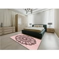 thumbnail image 4 of Ahgly Company Indoor Square Patterned Light Rose Pink Area Rugs, 8' Square, 4 of 6