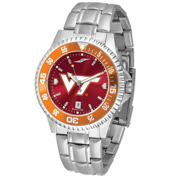 Maroon Virginia Tech Hokies Competitor Steel AnoChrome Color Bezel Watch