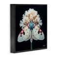 thumbnail image 4 of Stupell Industries Moth & White Flowers Animals & Insects Painting Black Framed Art Print Wall Art, 17 x 17, 4 of 10