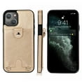 thumbnail image 6 of Mantto Wallet Case for iPhone 13 6.1", Crossbody Strap PU Leather Protective Handbag Card Holder Kickstand Detachable Shoulder Strap Back Phone Cover For iPhone 13,
Gold, 6 of 10