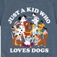 thumbnail image 3 of Disney Classics - Cats & Dogs - Just A Kid Who Loves Dogs - Toddler And Youth Short Sleeve Graphic T-Shirt, 3 of 5