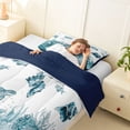 thumbnail image 3 of Erosebridal Ocean Conch Animals Twin Comforter Sets,Watercolor Sealife Turtle Coral Bedding Set For Teens, Reversible 2-Piece, 3 of 7