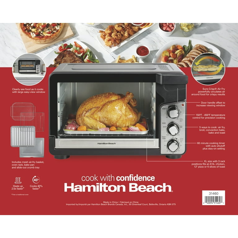 アメリカントースト　Hamilton Beach Free Shipping! Hamilton Beach Toaster Oven with Sure-Crisp