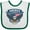 White and Green, variant on Inktastic America with Eagle Shield and Banner Boys or Girls Baby Bib