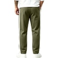 thumbnail image 7 of YABCSAZ Mens Color Block Stripe Sweatpants Drawstring Elastic Waist Straight Leg Wide Leg Casual Lounge Pants Cotton Blend Open Bottom Athletic Track Pants Trousers, 7 of 7